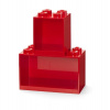 LEGO Brick závesné police, set 2 ks červená