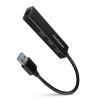 AXAGON HMA-GL3A, USB 3.2 Gen 1 hub, porty 3x USB-A + Gigabit Ethernet, kovový, kabel USB-A 20cm