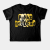 Detské tričko krátky rukáv - Punks not dead - zlat