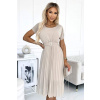 ŠATY MIA - BÉŽOVÁ (ZN. NUMOCO záruka kvality. Originálne, trendy, sexi, štýlové, pohodlné.... oblečenie na každú príležitosť.)