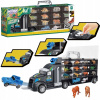 SET NÁKLADNÉ AUTO TRANSPORTER DINOSAURY ZVIERATÁ AUTO TIR VYSTREĽOVAČ WOOPIE