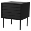 Cama Meble Nočný stolík CORTINA (2ks), čierny mat/čierny mat