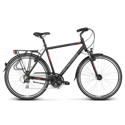 KROSS Trekingový bicykel Trans 3.0 Pánsky Čierno-červeno-strieborný matný 28" L 2021