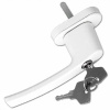Tectake 400901 6 okenných klik uzamykateľných - bielá
