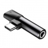 Redukcia Baseus USB-C samec / USB-C samice /3,5mm Jack samice (CATL41-01) čierna