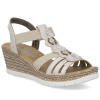 Dámske sandále espadrille pohodlné béžové Rieker 619B2-60 41