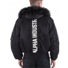 Alpha Industries 45P Hooded Custom zimná bunda black/black Veľkosť: XXL, Farba: čierna