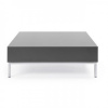 Konferenčný stolík S 2 H, 85x85x30 cm, farba sivá, nohy chróm