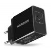 MIX univerzálna USB nabíjačka Axagon ACU-PD22, 1x USB Typ C, 22W max. 3A, čierna PD3.0/QC3.0/AFC/FCP/Apple (ACU-PD22)