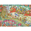 RAVENSBURGER Puzzle Roztomilé hubové domčeky na kvetinovej lúke 1000 dielikov