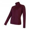 Mikina Sensor Merino Upper celozip - Dámska Port Red M