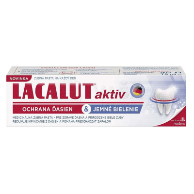 LACALUT aktiv zubná pasta ochrana ďasien & jemné bielenie 75 ml
