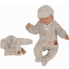 Z&Z Pletený elegantný svetrík s gombíkmi Boy, béžový 68 (3-6m)