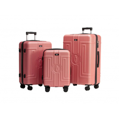 Extra odolný cestovní kufr s TSA zámkem ROWEX Casolver rosegold