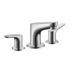 Hansgrohe Focus E2 - Umývadlová batéria 100, 3-otvorová inštalácia, s odtokovou súpravou s ťahadlom, chróm 31937000
