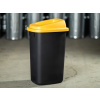 Plastový odpadkový kôš 90 lit - žlté veko
