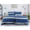 Bavlnená posteľná bielizeň Renforcé modrá s prúžkami 140x200 cm