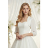 Svadobné bolerko s šifónovými rukávmi - ivory: B-915, veľ. S Rozmer: S