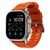 Nomad remienok Rugged Strap pre Apple Watch 44/45/49mm - Ultra Orange/Silver Hardware NM01287285