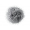 Kožešinová bambule s poutkem Ø11 cm Varianta: 5 šedá, Balení: 1 ks
