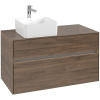 VILLEROY & BOCH Collaro závesná skrinka pod umývadlo na dosku (umývadlo vľavo), 2 zásuvky, s LED osvetlením, 1000 x 500 x 548 mm, Arizona Oak, C039B0VH