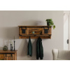 Bighome - Nástenná polica z mangového / recyklovaného dreva 115x30x45 prírodne lakovaná IRON LUX