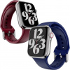 PREsmartfon Apple Watch 49mm / 46mm / 45mm / 44mm / 42mm silikónové remienky 2ks modrý a vínovo červený