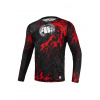 PitBull West Coast - pánský LS rashguard Performance Mesh BLOOD DOG 2 černý S