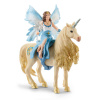 Schleich 42508 postavička víla Eyela na zlatom jednorožcovi