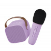 Bluetooth Karaoke set mikrofón a reproduktor Fialový