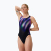 Jednodielne plavky Speedo Placement Printed Powerback blurry glass/black