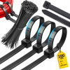 Káblové pásky 4,6x250 mm čierne UV TRIPPERS OK-46250B .MORE 100 ks.