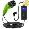 Qoltec 52470 Mobilní EV nabíječka elektrických vozidel 2v1 typ2 | 3,5 kW | 230V (Mobilní nabíječka Qoltec se zástrčkou typu 2, napájená 230V s nastavitelným nabíjecím proudem, vám zajistí pohodlné a b