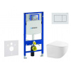 Geberit Duofix Set predstenovej inštalácie, kompaktného klozetu Gaia a dosky softclose, tlačidlo Sigma30, biela/biela mat SANI11CA3149