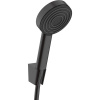 HANSGROHE Pulsify S sprchová súprava, ručná sprcha 1jet EcoSmart+ priemer 105 mm, sprchový držiak a sprchová hadica 125 cm, matná čierna, 24307670