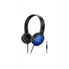 Panasonic RP-HF300ME-A, drátové sluchátka, přes hlavu, skládací, 3,5mm jack, mikrofon, kabel 1,2m, modrá (RP-HF300ME-A)