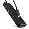 AXAGON HUE-C2C, 4× USB 5Gbps TRAVEL hub, 2× USB-A + 2× USB-C, USB-C napájanie, 19 cm USB-C kábel