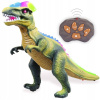 Diaľkovo ovládaný dinosaurus HollaKids zelený T-Rex so zvukom a svetlom