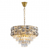 EUlight Luster Luxuria, 1x krištáľové/zlaté kovové tienidlo, (fi 50cm), g