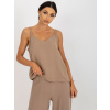 Tmavobéžové dámske tielko TW-TP-BE-A290.33P-dark beige XL
