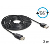 Delock kabel EASY-USB 2.0-A samec > USB 2.0-A samice,prodlužující 3 m 83372