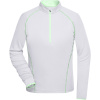 James & Nicholson Tričko JN 497, funkční, dlouhý rukáv, dámské COT020497r0101-white/brigh S Bílá/zelená jasná