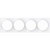Fibaro Walli Quadruple Cover Plate Biela FG-Wx-PP-0009