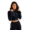 Dámska mikina GymBeam Strix Women‘s Essential Cropped Hoodie black S