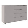 Komoda so zásuvkami Tilburg, 130 cm, sivá sahara