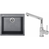 Set Sinks (dřez Cube 560 Titanium 72 + baterie Mix 350 P Chrom - lesklý) TLC56072MI350P