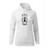 DRAGOWA dámska mikina s kapucňou special forces, biela 320g/m2 - XL