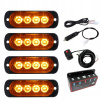 LED VÝSTRAŽNÉ SVIETIDLÁ ODŤAHOVKA POMOC STROBOSKOPY MAJÁK DO ATRAPY POMARANČOVÁ
