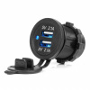Vodotesná nabíjačka s modrým LED indikátorom 4,2A 2xUSB 12/24V AMiO-04217