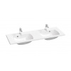 Ravak Classic II - Dvojumývadlo 130x45x16 cm, s prepadom, 2 otvory na batérie, biela XJX01113000